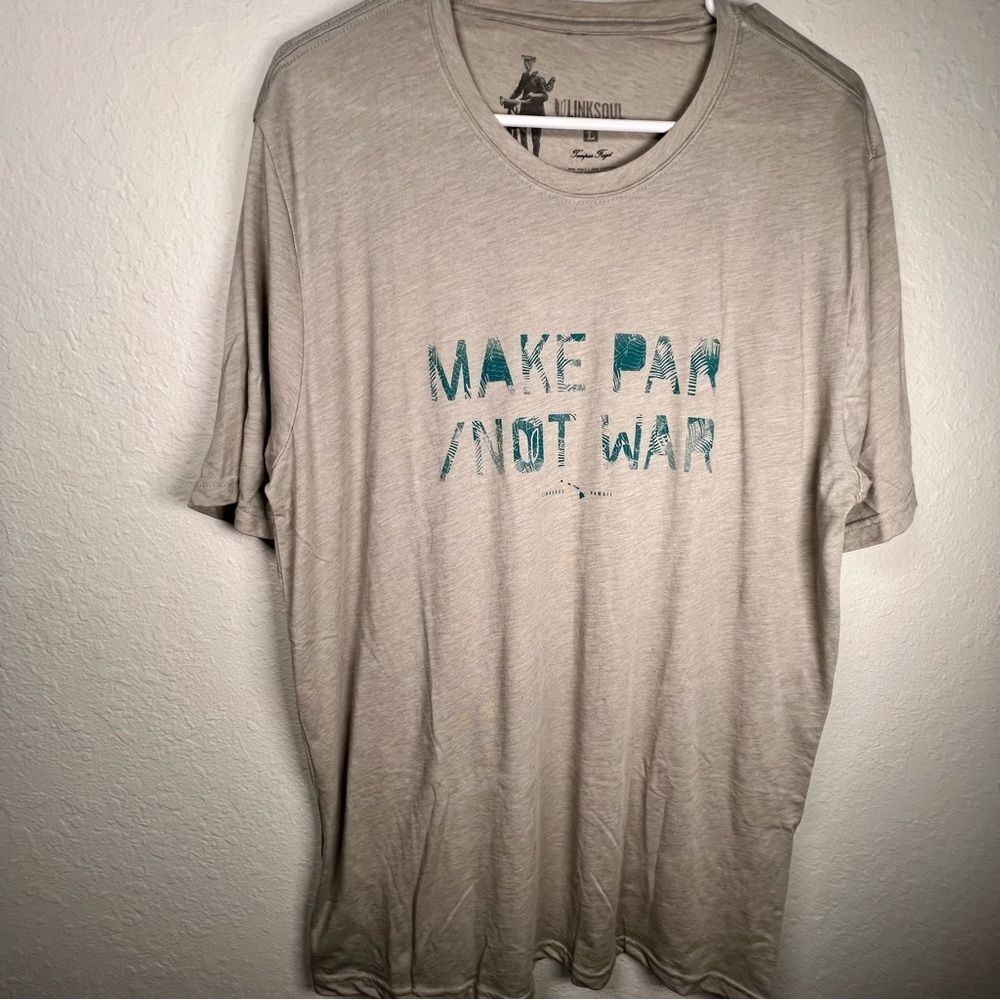 LINKSOUL 🏌️NWT 🏌️ “make par/not war” short sleeve tee 🏌️ large - Picture 3 of 4